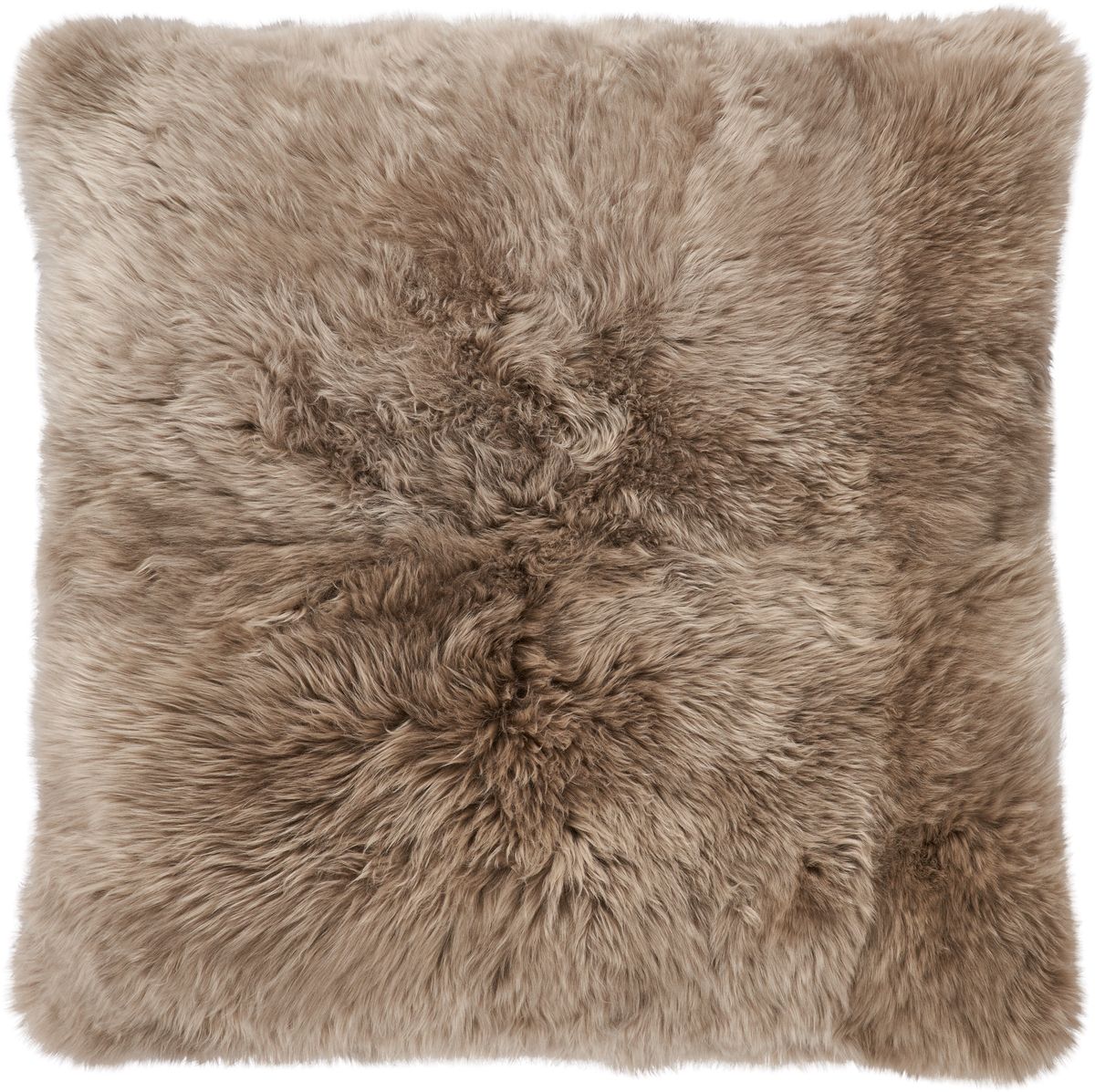 Maxi Float pute | Langhåret | New Zealand | Dobbeltsidig | 90x90 cm Lysebrun