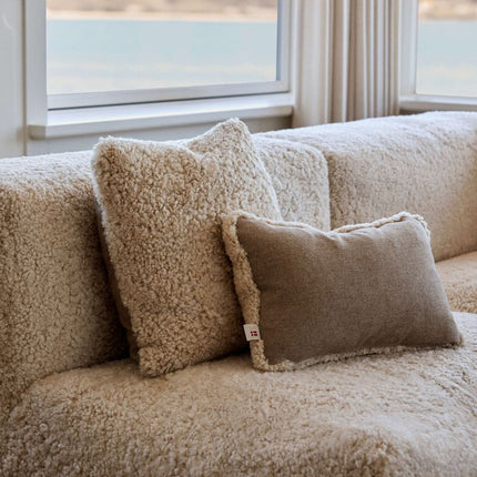 Classic Collection | Ullpute | Korthåret | 52x52 cm | 34x52 cm Beige / Beige