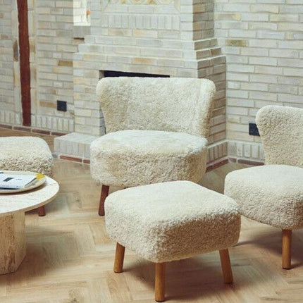 Emil Lounge Chair | Kort ull Koksgrå