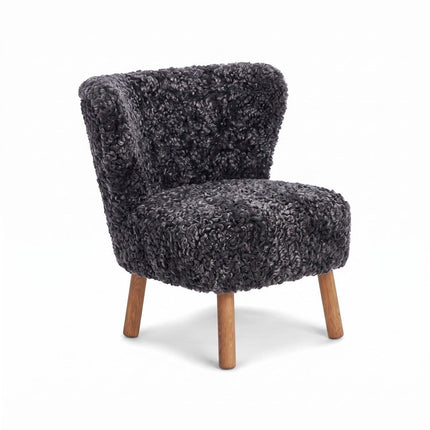 Emily Lounge Chair | Korthåret Koksgrå