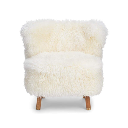 Emil Lounge Chair | Long Wool Snøhvit