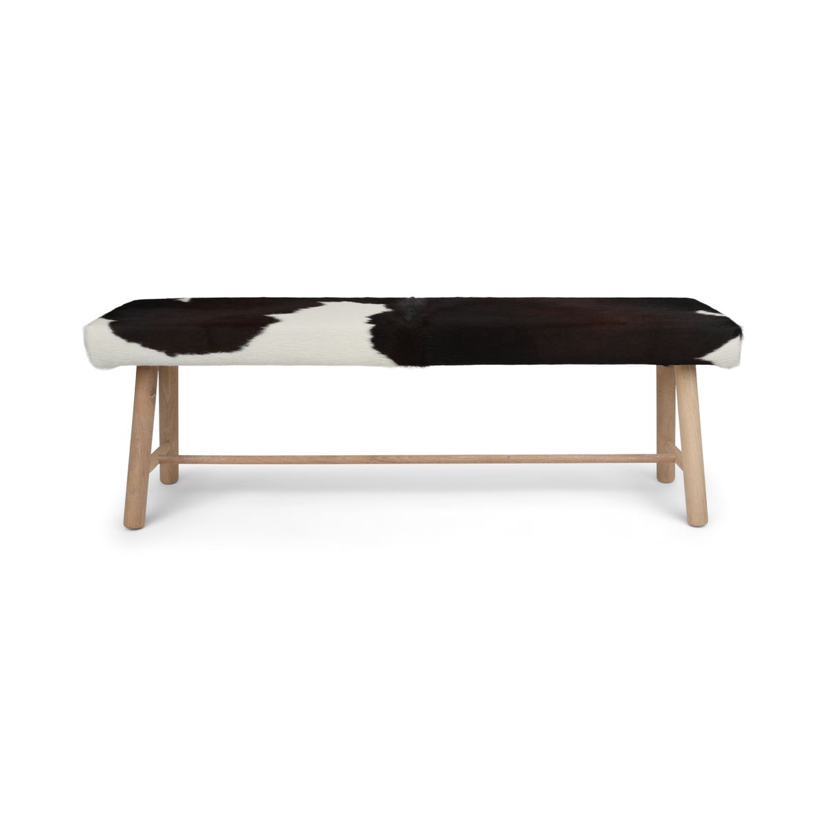 Benk | Koskinn | 140x35x45 cm Svart / Hvit