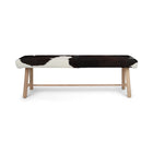 Benk | Koskinn | 140x35x45 cm Svart / Hvit