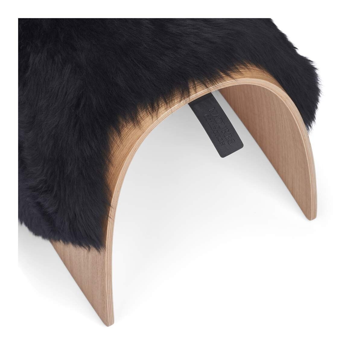 Sheep Stool cover | Langhåret | New Zealand Svart