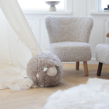 Cute Sheep | Korthåret | New Zealand | D28 cm Beige / hvit