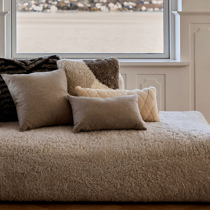 Dobbeltsidig pute | 34x52 cm Beige