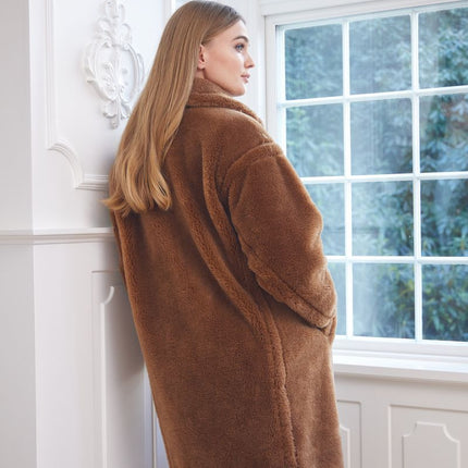 Donna Coat Teddy Brun