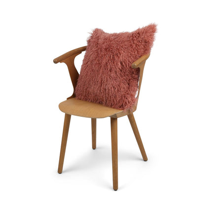 Saueskinnpute | Krøllet | Tibet | 50x50 cm Gammelrosa