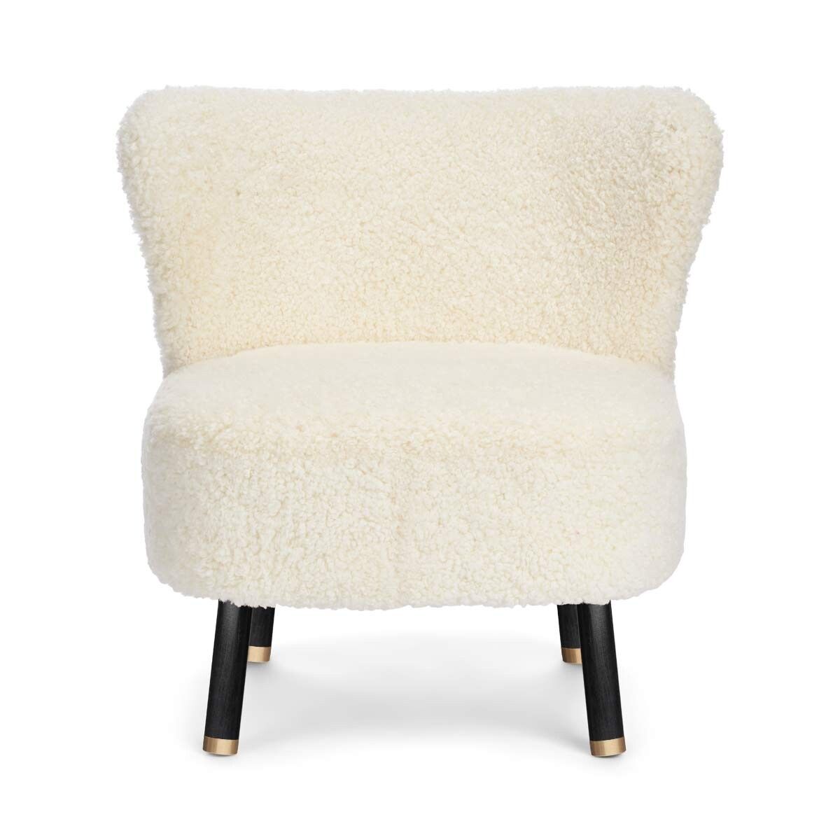 Emil Lounge Chair | Korthåret Hvit