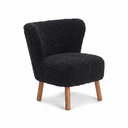 Emily Lounge Chair | Korthåret Svart