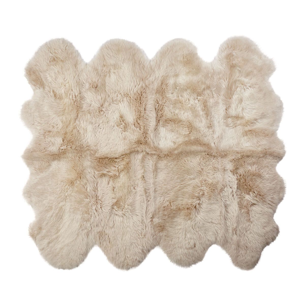 Saueskinnteppe | Langhåret | New Zealand | 180x214 cm Beige