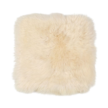 Saueskinnspute | Lang ull | Uten fyll | 50x50 cm Beige