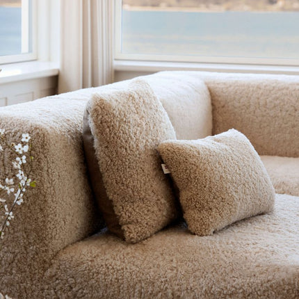 Classic Collection | Ullpute | Korthåret | 52x52 cm | 34x52 cm Beige / Beige