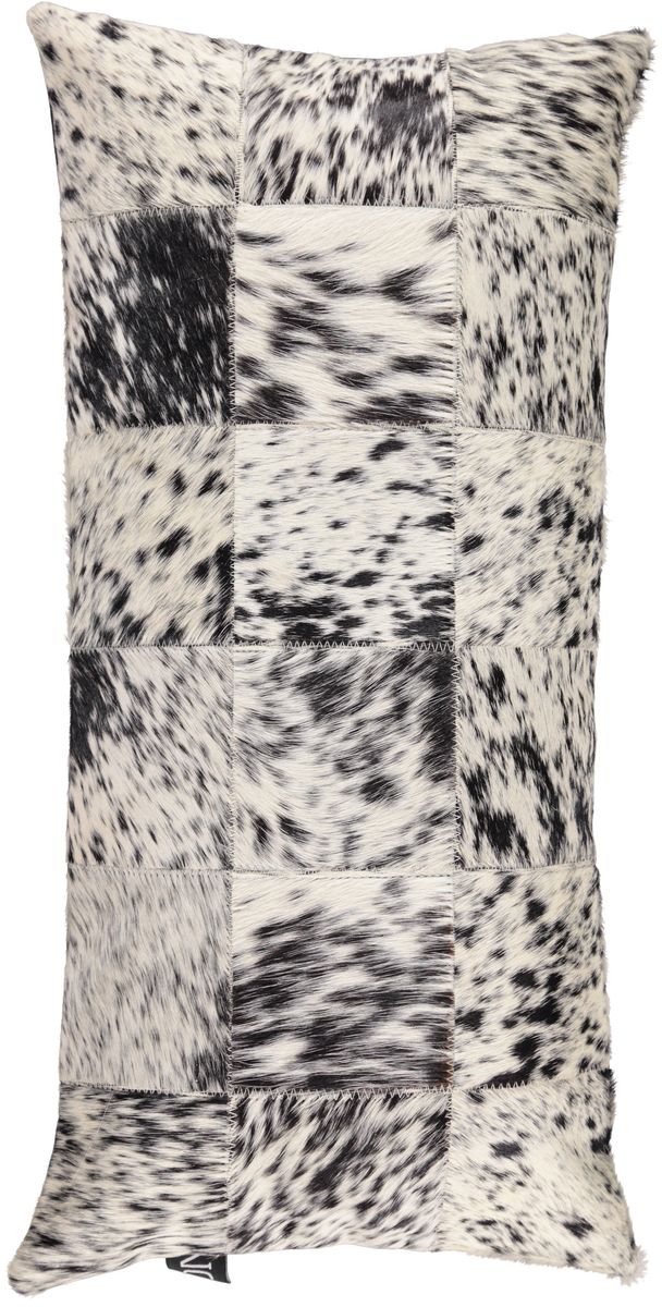 Pute i kuskinn | 30x60 cm Salt/pepper/sort/hvit