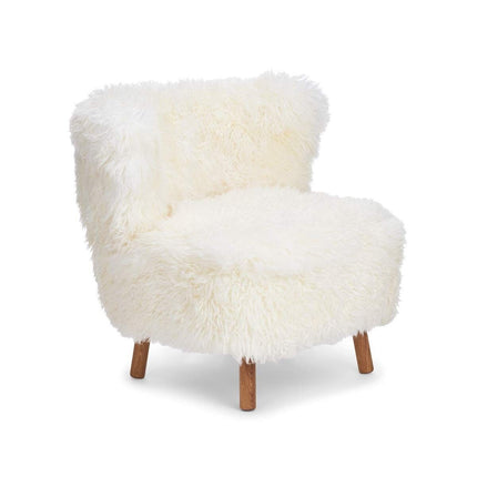 Emil Lounge Chair | Long Wool Snøhvit