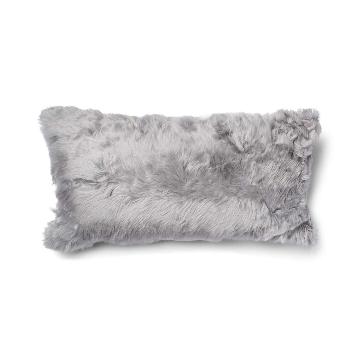 Alpakaullpute | Langhåret | 40x40 cm, 30x60 cm & 60x60 cm Lys Grå