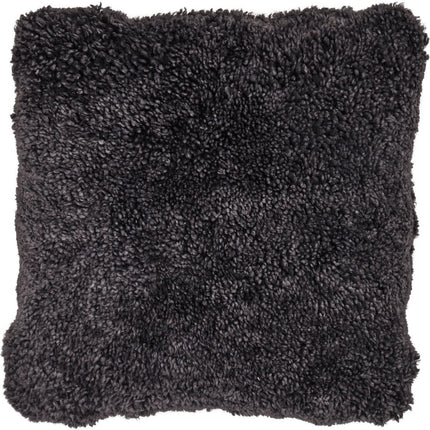 Saueskinnspute i kort ull - dobbeltsidig - 40x40 cm Antrasitt