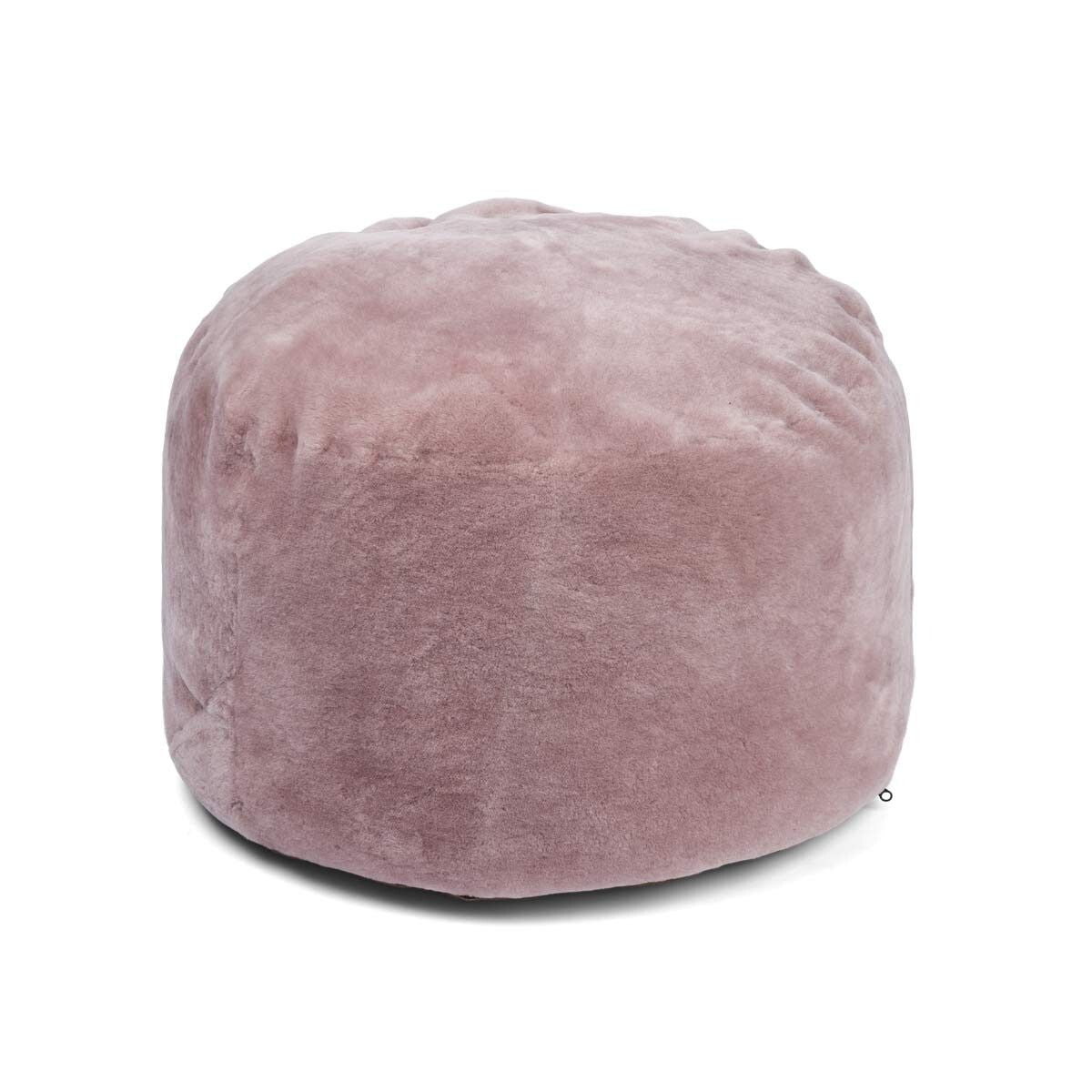 Rund pouf | Mokkasin | New Zealand | D55xH36 cm Lys Lilla