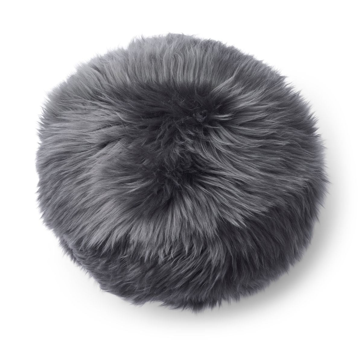 Angelite pute | Langhåret | New Zealand | Ø25/30/35 cm Mørk grå