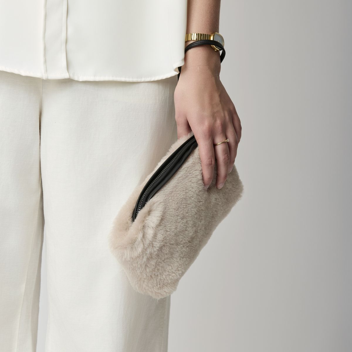 Nelly clutch Beige
