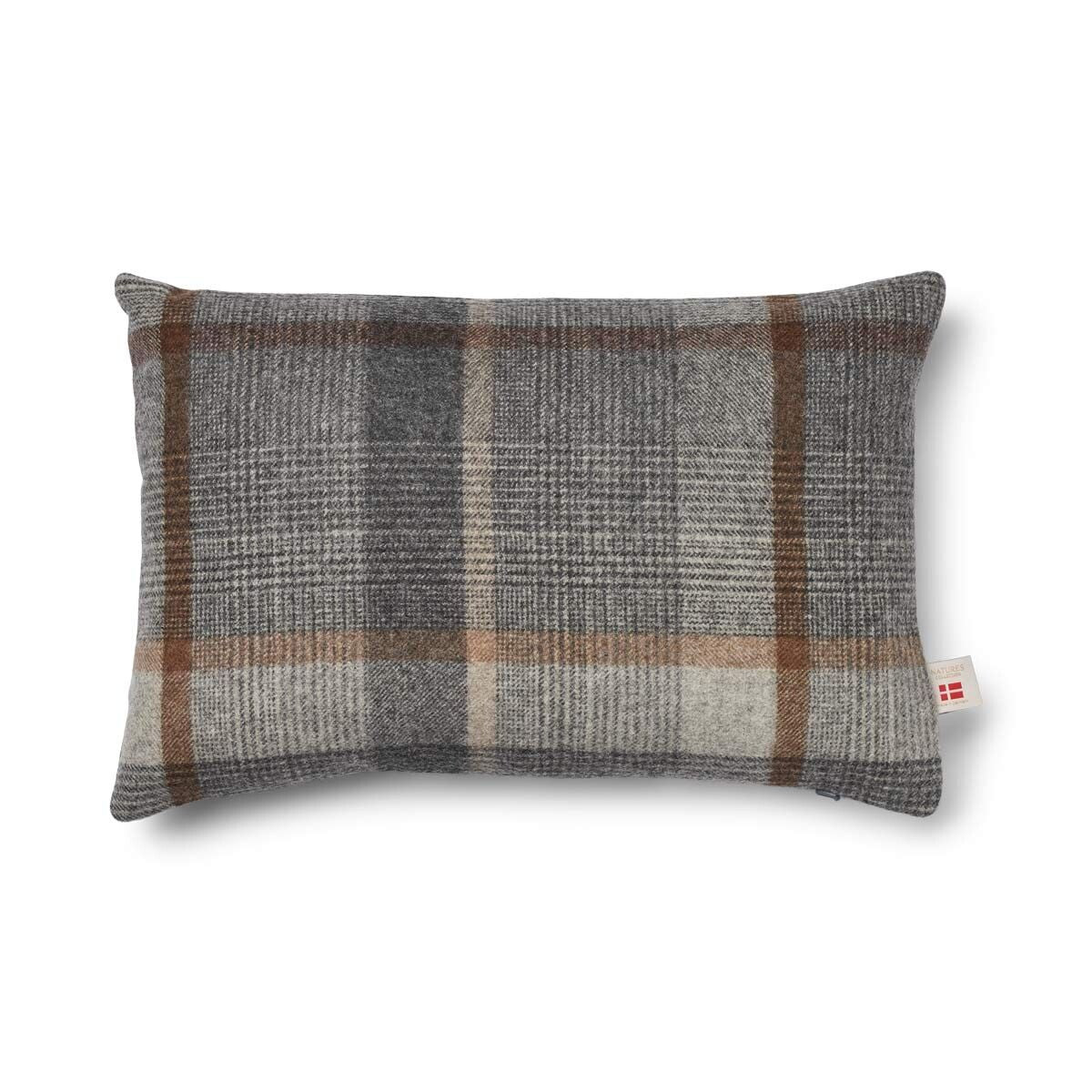 Checked Collection | Ullpute | Dobbeltsidig | 52x52 cm | 34x52 cm Rutet – Grå