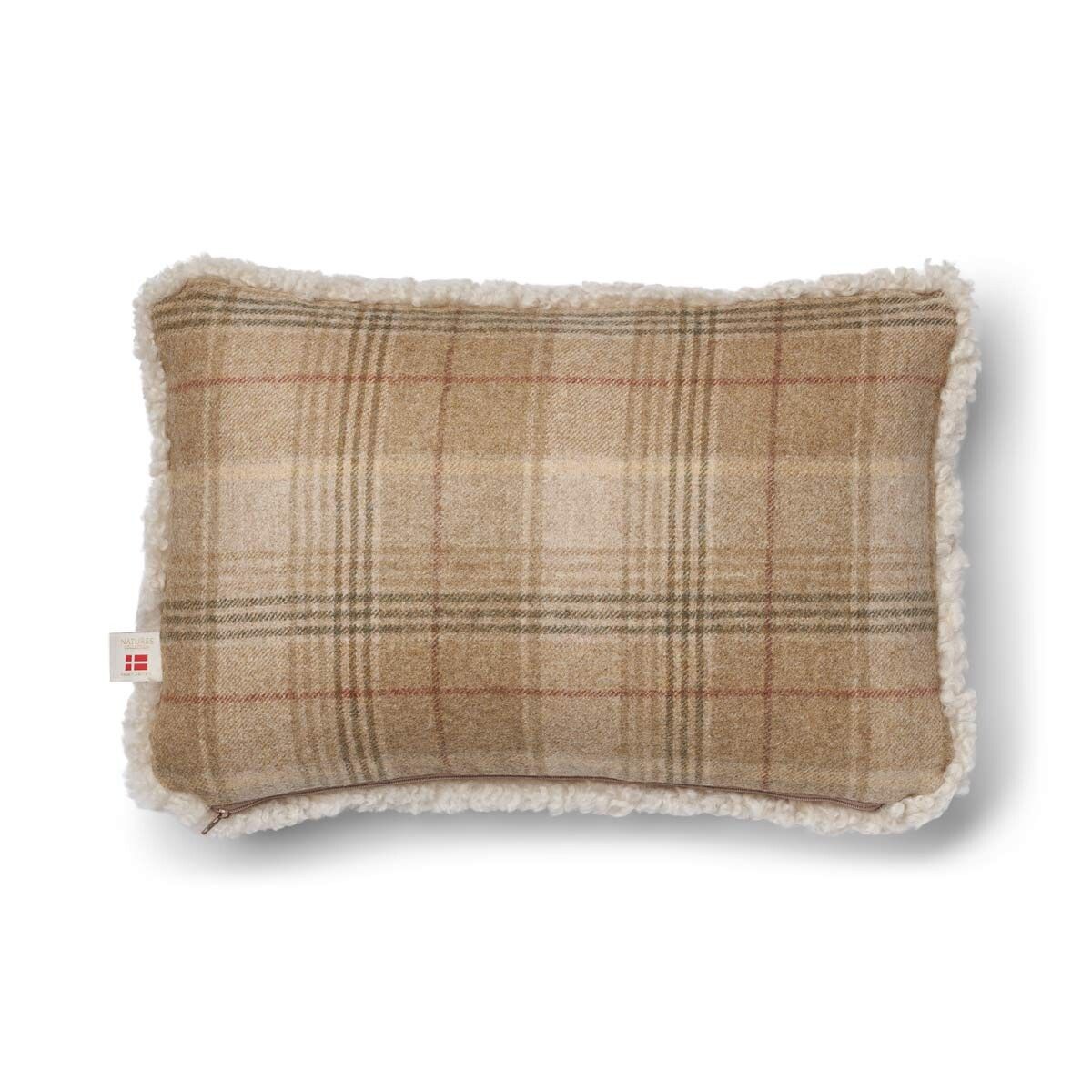 Checked Collection | Ullpute | Korthåret | 52x52 cm | 34x52 cm Sand-Beige/Beige