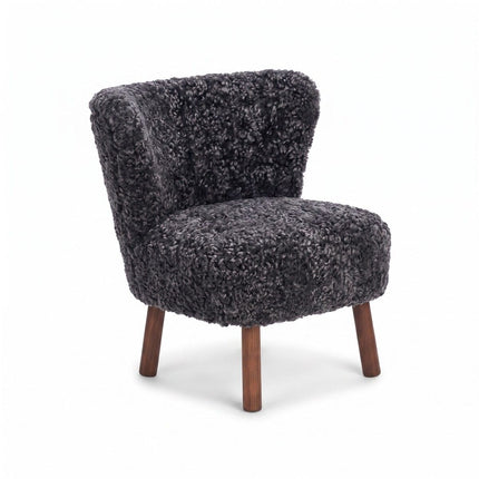 Emily Lounge Chair | Korthåret Koksgrå