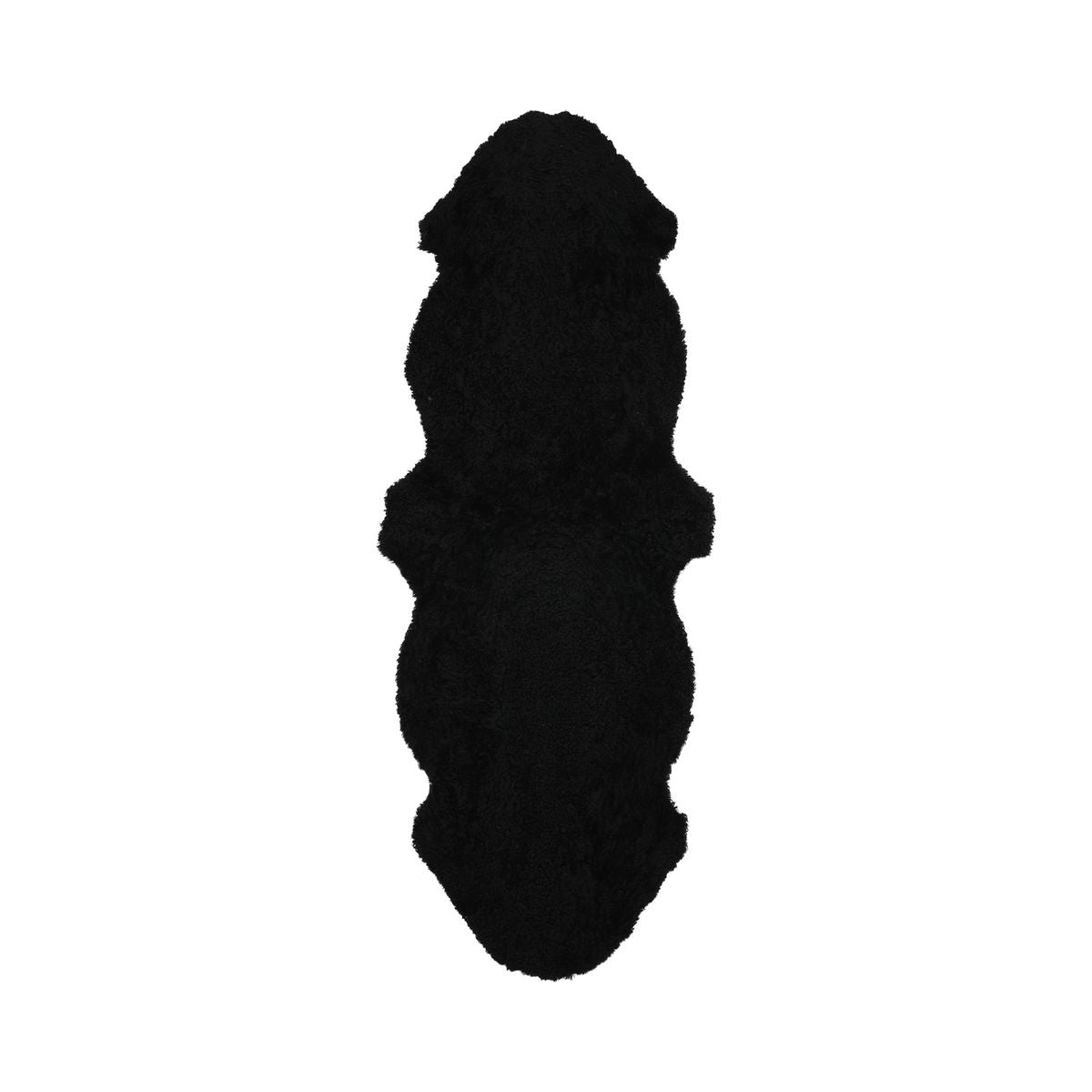 Saueskinn | Korthåret | New Zealand | 160x60 cm Svart
