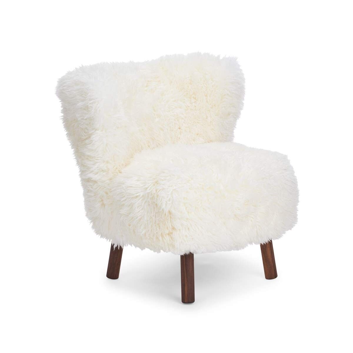 Emily Lounge Chair | Langhåret Hvit
