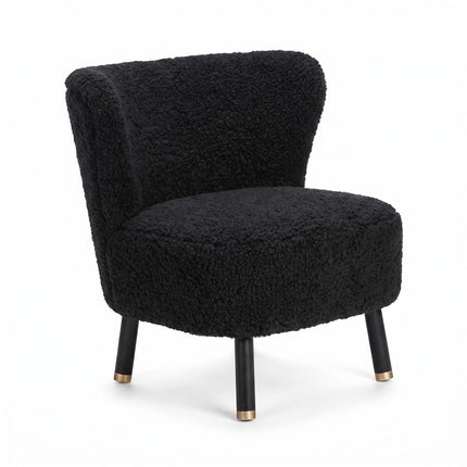 Emil Lounge Chair | Korthåret Svart