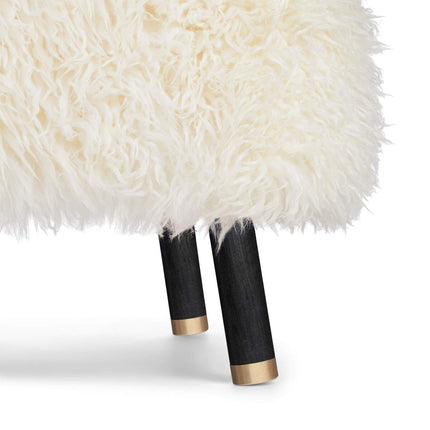 Emil Lounge Chair | Langhåret Hvit