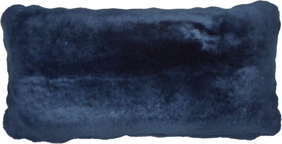 Saueskinnpute | Mokkasin | Dobbeltsidig | 28x56 cm Marineblå