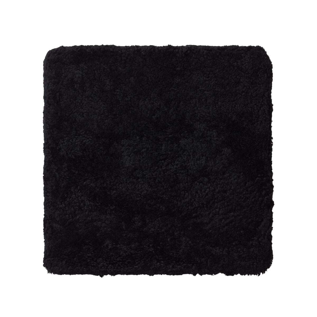 Puff | Korthåret | New Zealand | 40x40x13 cm Svart