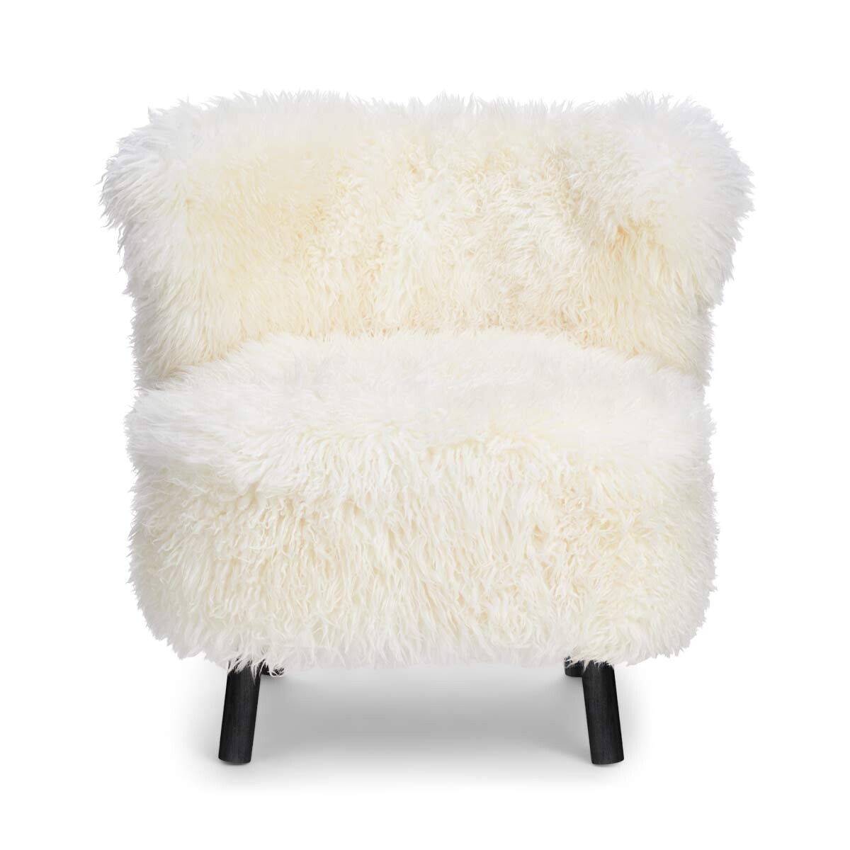 Emily Lounge Chair | Langhåret Hvit