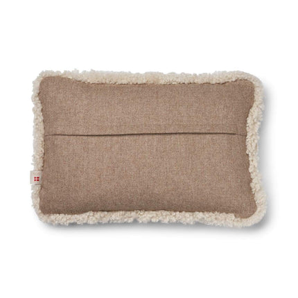 Kort ullpute i saueskinn med SW-bekledning 34x52 cm Beige/Perle