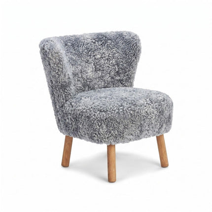 Emily Lounge Chair | Korthåret Lys Grå