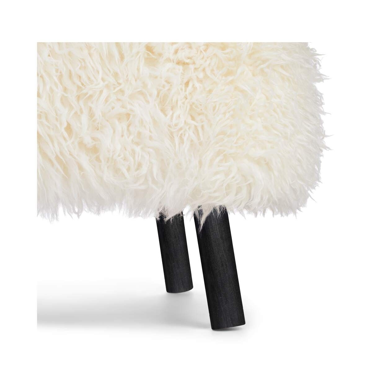 Emily Lounge Chair | Langhåret Hvit