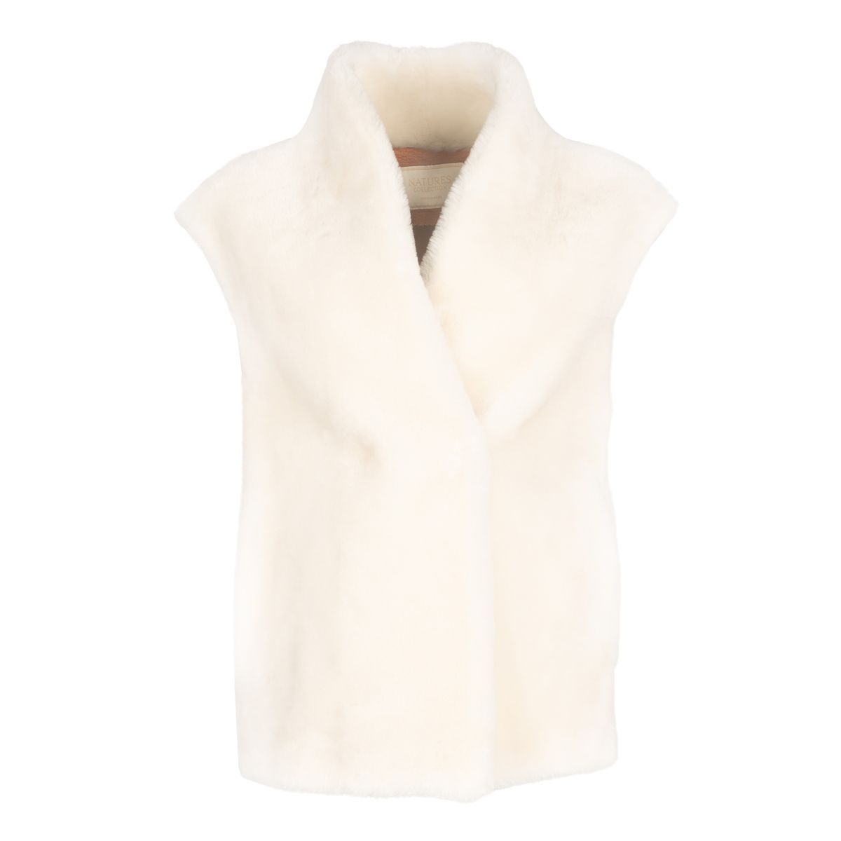Carmen vest Lær Brun / Hvit