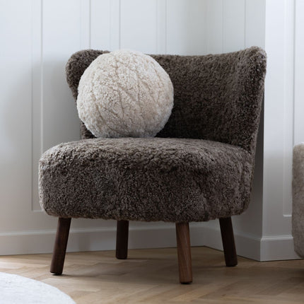 Emil Lounge Chair | Kort ull Koksgrå