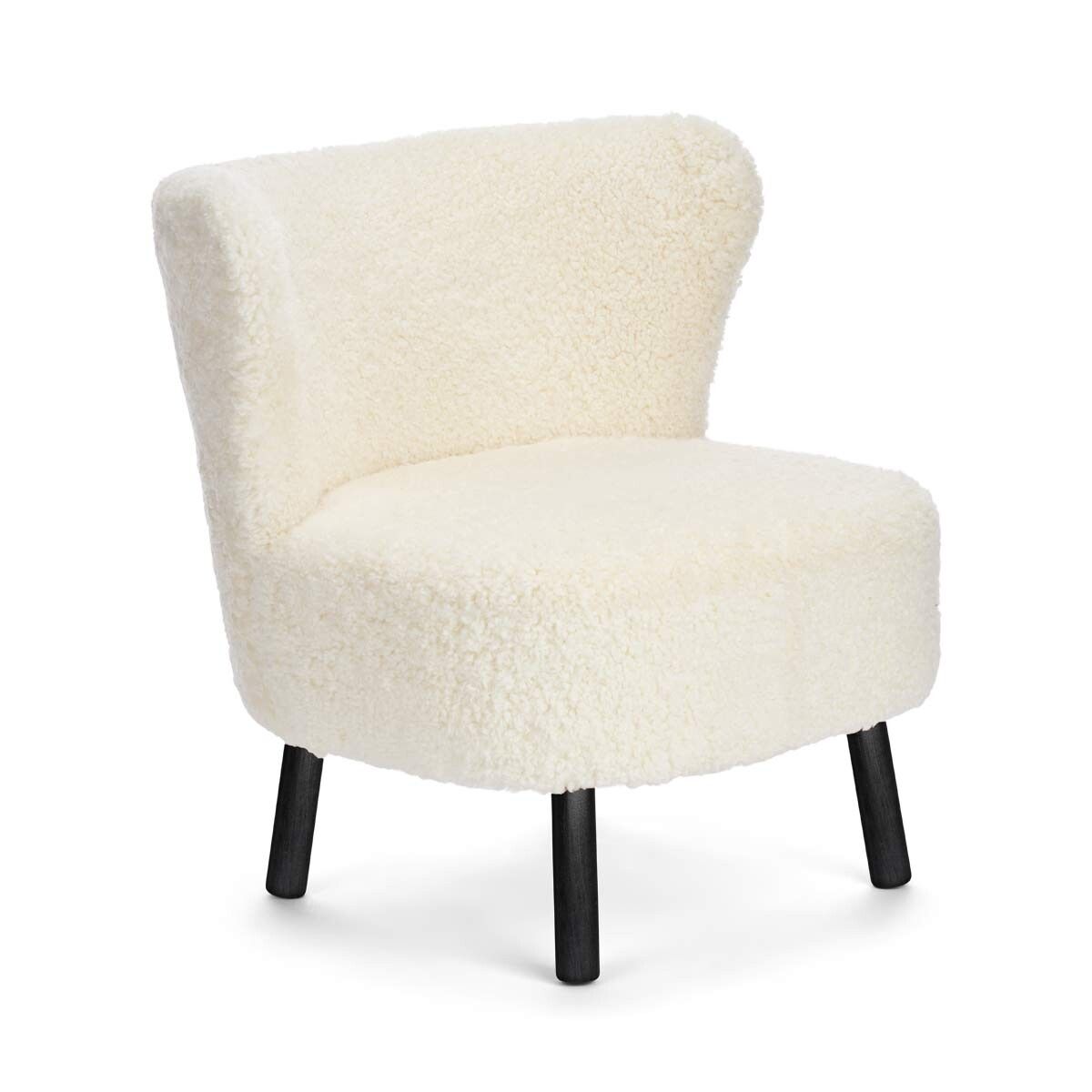 Emil Lounge Chair | Korthåret Hvit