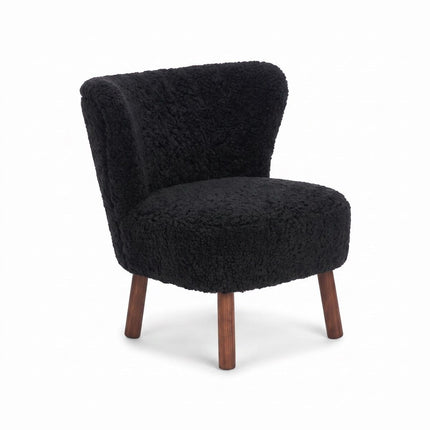 Emily Lounge Chair | Korthåret Svart