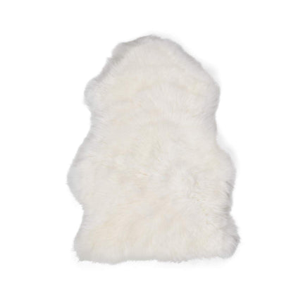 Mini Merino saueskinn | Langhåret | New Zealand | 65x45 cm Hvit