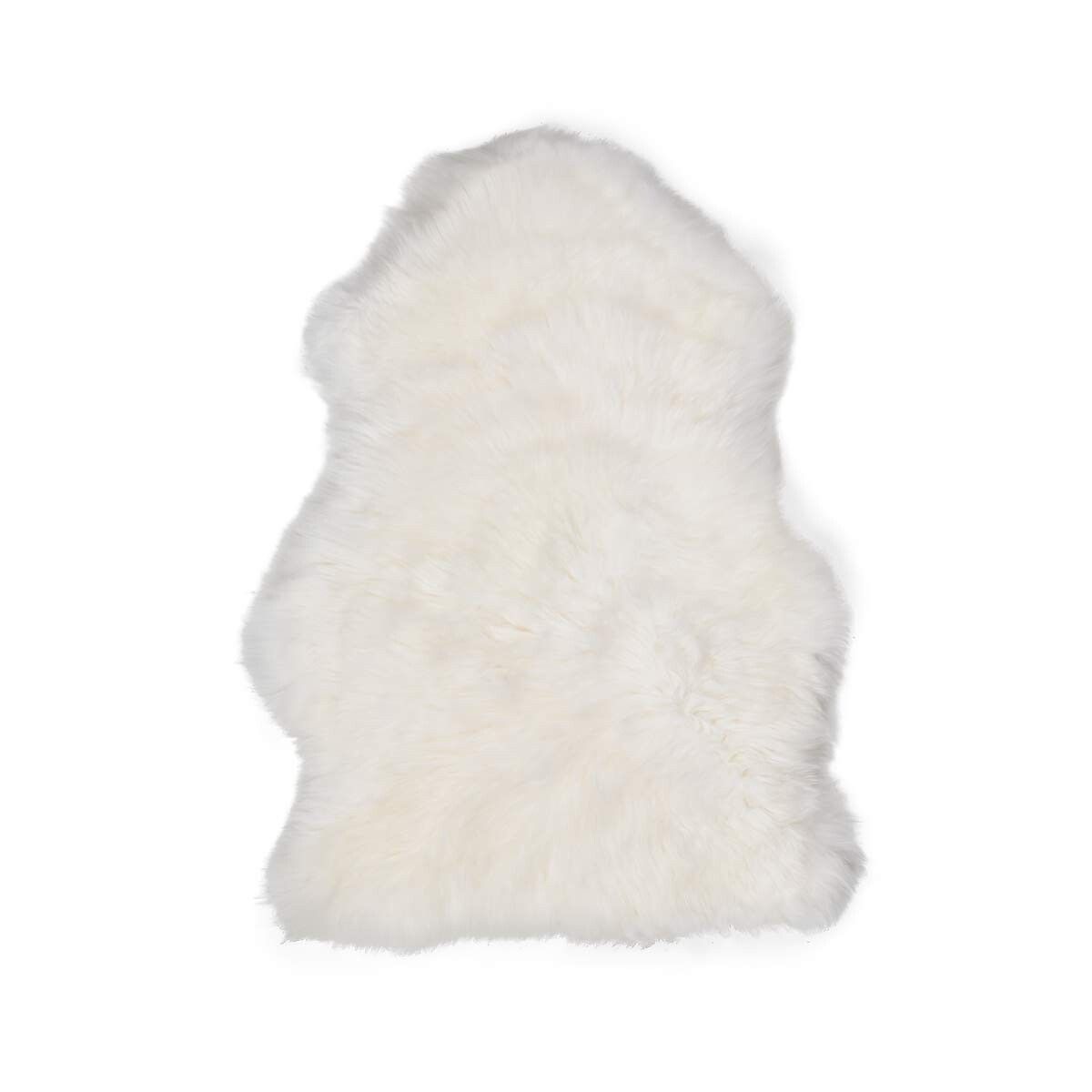 Mini Merino saueskinn | Langhåret | New Zealand | 65x45 cm Hvit