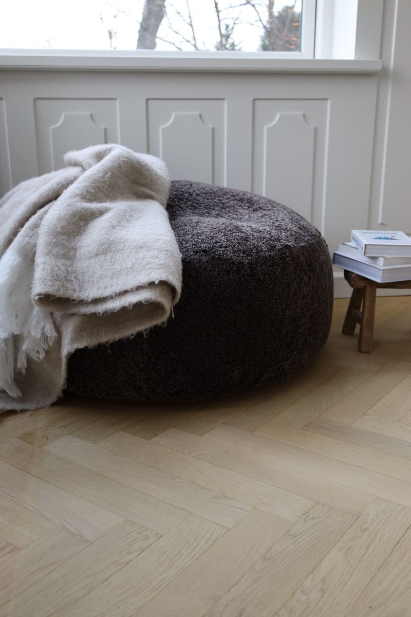 Ullpledd | Mohair mix | 130x170 cm Lys Beige