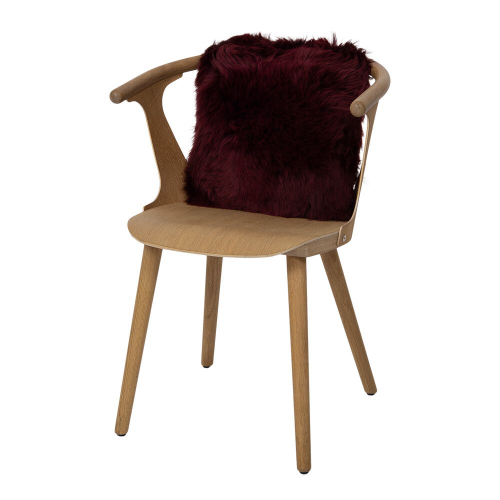 Saueskinnpute | Langhåret | New Zealand | 40x40 cm Bordeaux