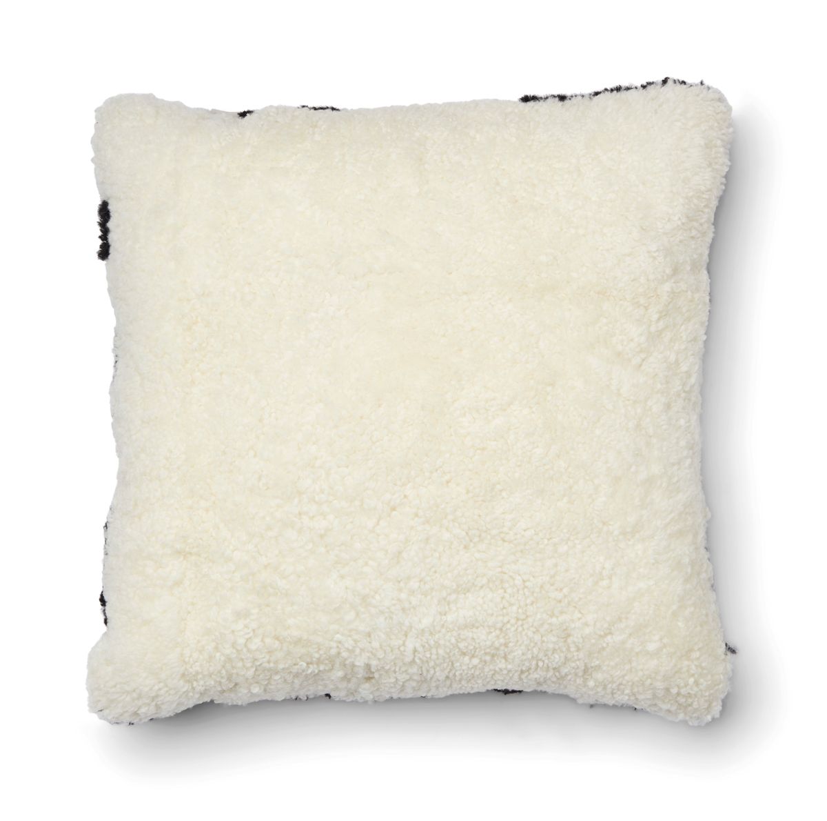 Zebra saueskinnpute | Korthåret | New Zealand | Dobbeltsidig | 60x60 cm Svart / Hvit