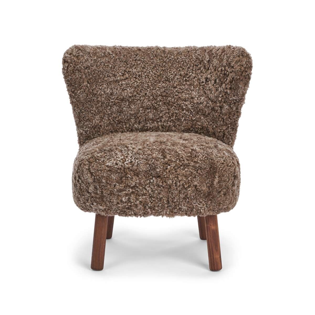 Emily Lounge Chair | Korthåret Lysebrun