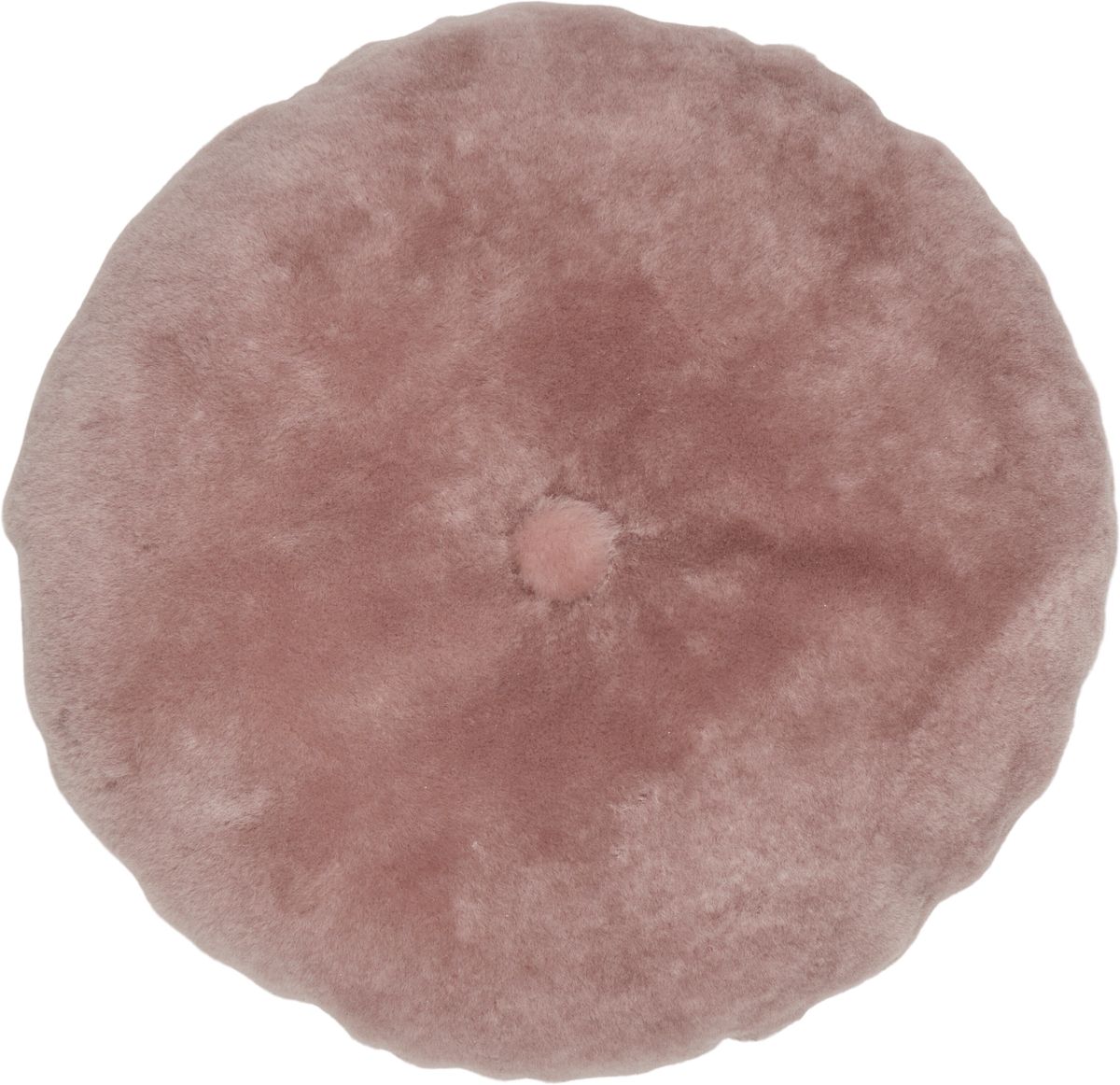 Saueskinnpute | Mokkasin | Dobbeltsidig | Ø45 cm Lys Lilla