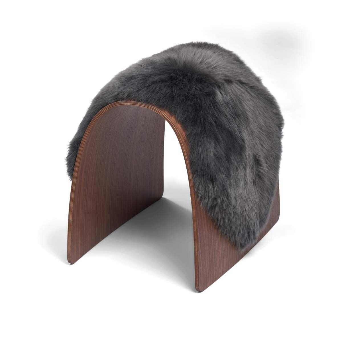 Sheep Stool cover | Langhåret | New Zealand Mørk grå