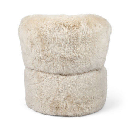 Skandi | Rund stol | Langhåret Beige